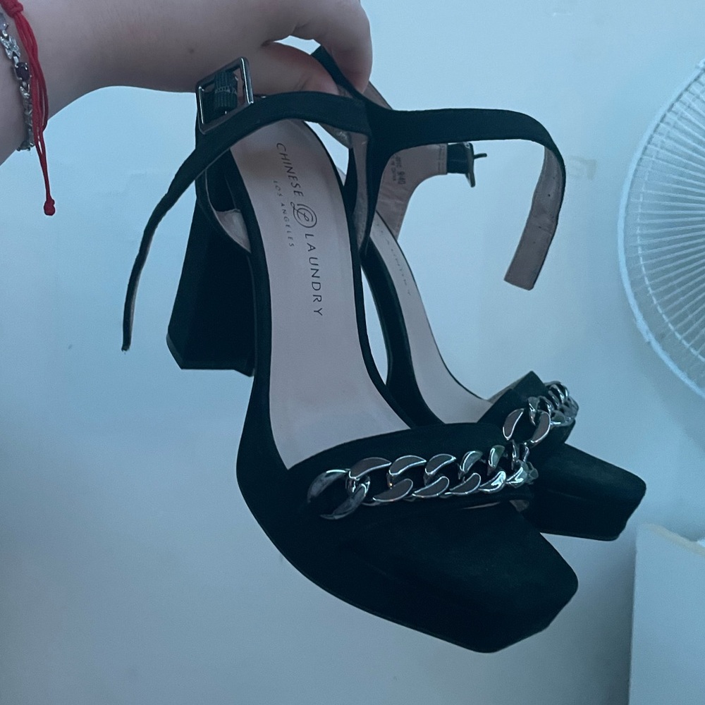 Chinese laundry black platform heels